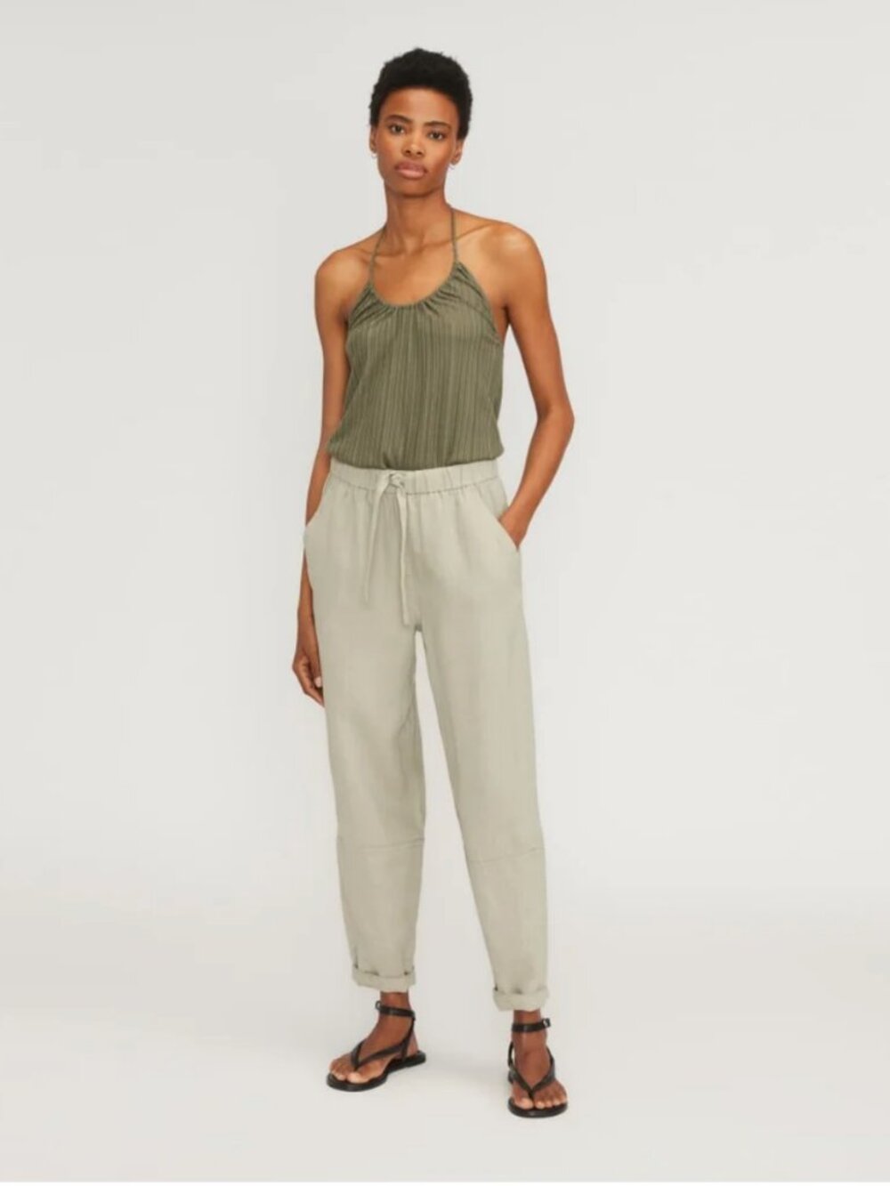 2 X Everlane Rib Soft Knit Halter Tops – Caramel & Kalamata - Picture 8 of 13